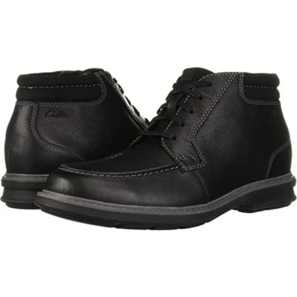 CLARKS Men's Rendell Black Boots Size: 8.5